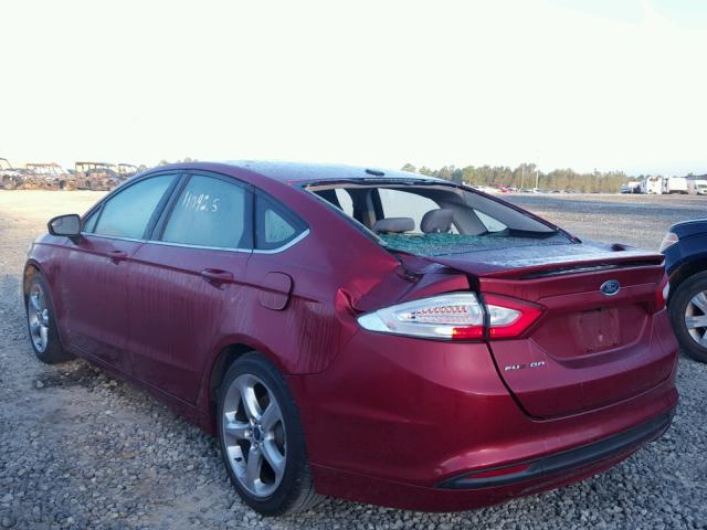 3FA6P0G71GR402764 - 2016 FORD FUSION S RED photo 3