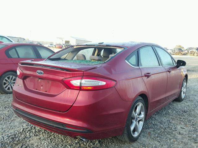 3FA6P0G71GR402764 - 2016 FORD FUSION S RED photo 4