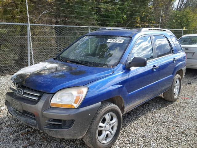 KNDJF723087514579 - 2008 KIA SPORTAGE E BLUE photo 2