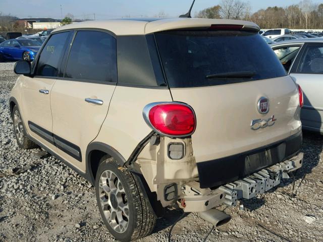 ZFBCFADH8EZ018463 - 2014 FIAT 500L TREKK TAN photo 3