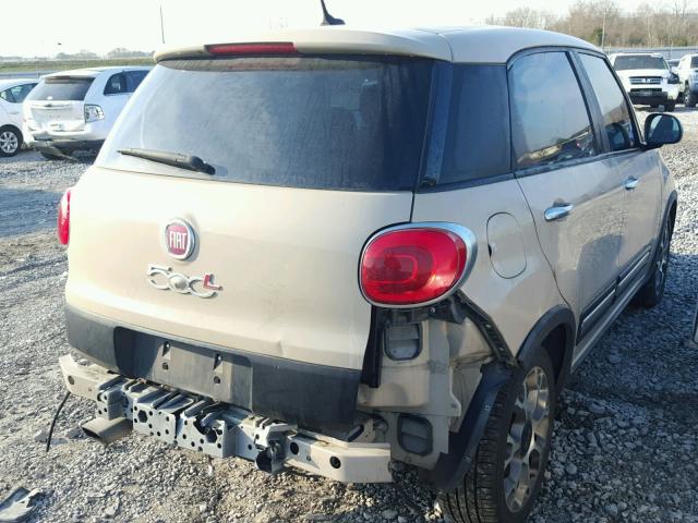 ZFBCFADH8EZ018463 - 2014 FIAT 500L TREKK TAN photo 4