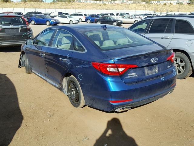 5NPE34AF9GH431103 - 2016 HYUNDAI SONATA SPO BLUE photo 3