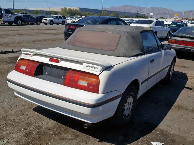 6MPCT0367M8618775 - 1991 MERCURY CAPRI XR2 WHITE photo 4