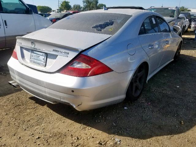 WDDDJ77XX8A124993 - 2008 MERCEDES-BENZ CLS 63 AMG SILVER photo 4