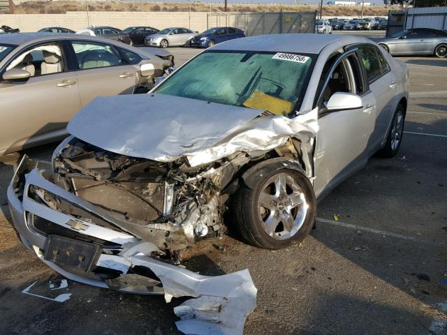 1G1ZH57N094262873 - 2009 CHEVROLET MALIBU 1LT SILVER photo 2