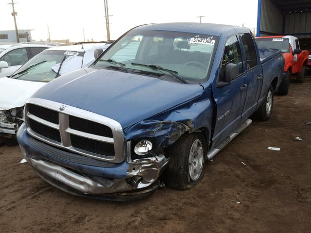 1D7HU18D04S773619 - 2004 DODGE RAM 1500 S BLUE photo 2