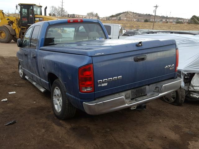 1D7HU18D04S773619 - 2004 DODGE RAM 1500 S BLUE photo 3