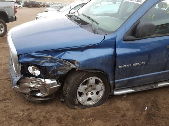 1D7HU18D04S773619 - 2004 DODGE RAM 1500 S BLUE photo 9