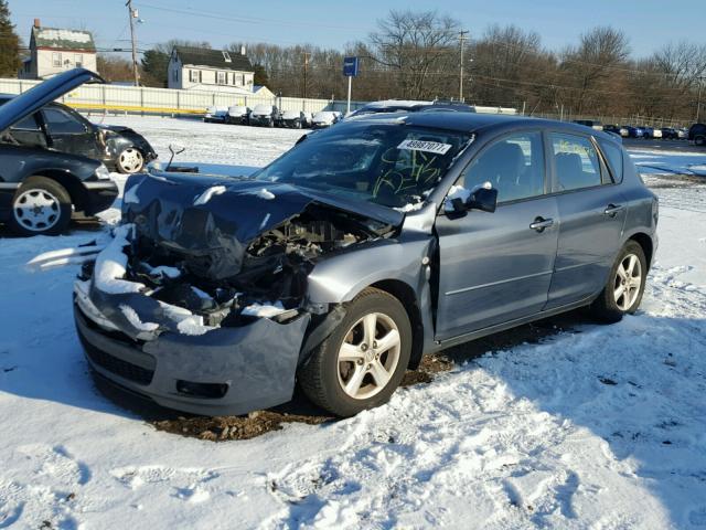 JM1BK34F481169463 - 2008 MAZDA 3 I BLUE photo 2