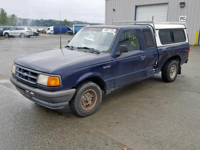 1FTCR14U6PPA22222 - 1993 FORD RANGER SUP BLUE photo 2