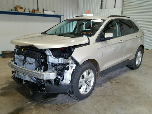 2FMPK3J87HBC31062 - 2017 FORD EDGE SEL TAN photo 2