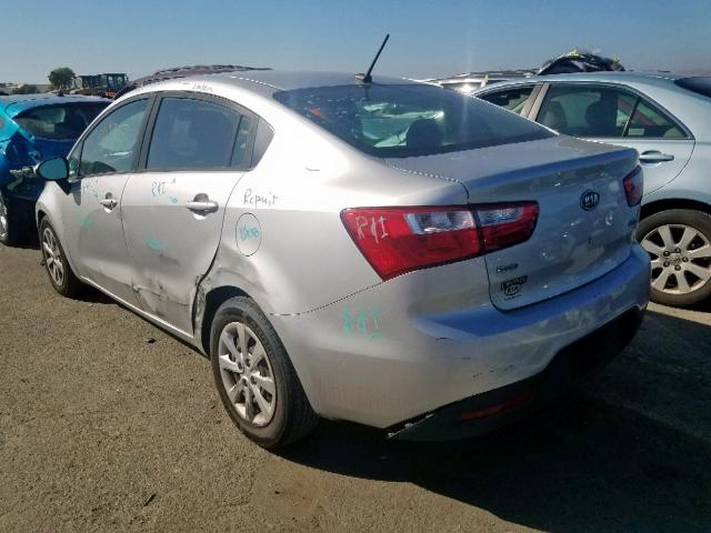 KNADN4A3XC6071627 - 2012 KIA RIO EX SILVER photo 3