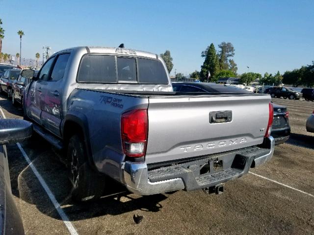 3TMAZ5CN8GM013956 - 2016 TOYOTA TACOMA DOU SILVER photo 3