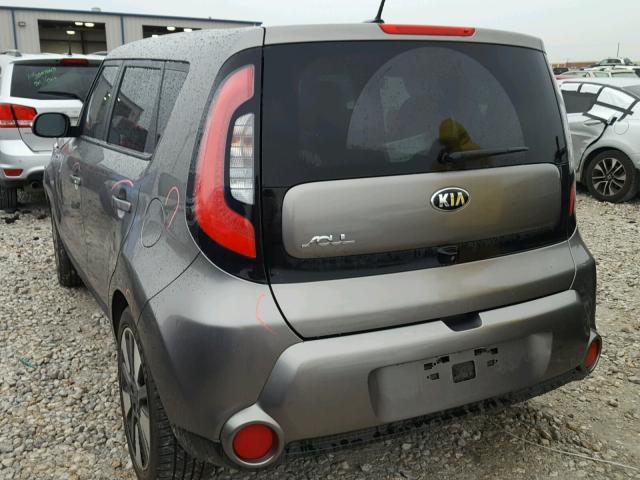 KNDJX3A52G7247078 - 2016 KIA SOUL ! GRAY photo 3