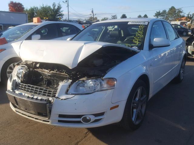 WAUDF78E37A109854 - 2007 AUDI A4 2.0T QU WHITE photo 2