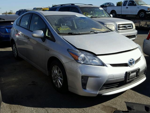 JTDKN3DP7E3059295 - 2014 TOYOTA PRIUS PLUG SILVER photo 1