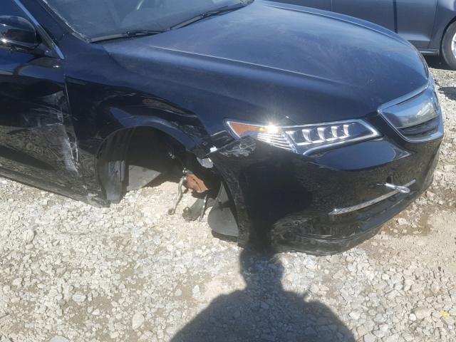 19UUB2F50HA001408 - 2017 ACURA TLX TECH შავი ფოტო 9
