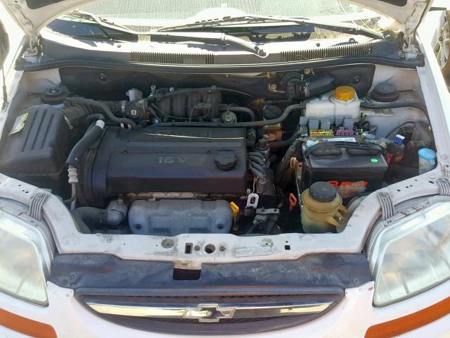 KL1TD526X5B477053 - 2005 CHEVROLET AVEO BASE 白色 照片 7