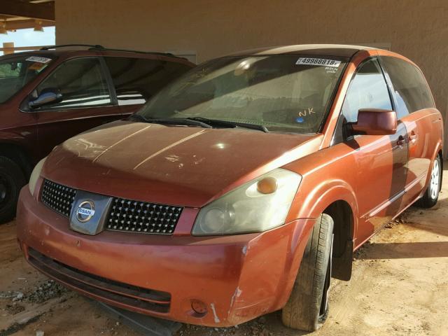 5N1BV28U94N311606 - 2004 NISSAN QUEST S RED photo 2