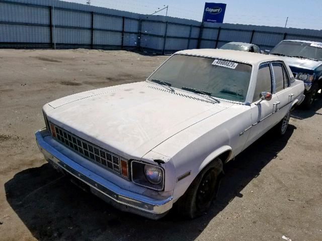 1X69D6L150829 - 1976 CHEVROLET NOVA WHITE photo 2