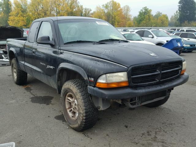 1B7GG22N5YS573281 - 2000 DODGE DAKOTA BLACK photo 1