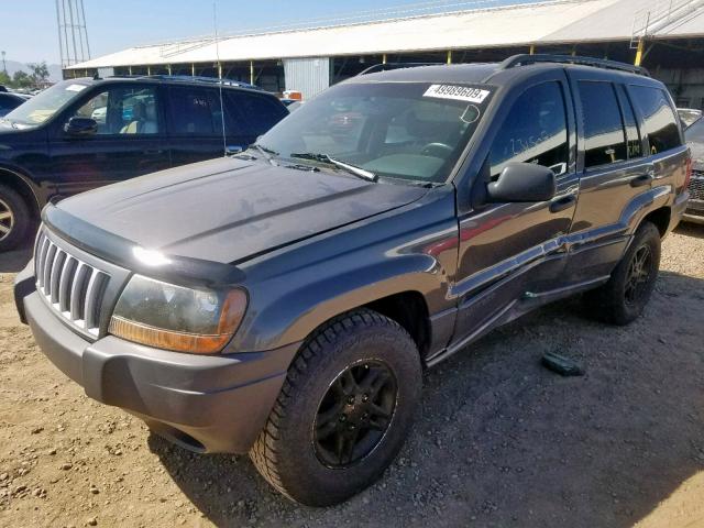 1J4GX48S44C435948 - 2004 JEEP GRAND CHER GRAY photo 2