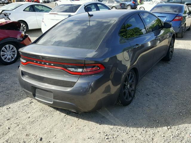 1C3CDFBB4FD300603 - 2015 DODGE DART SXT GRAY photo 4