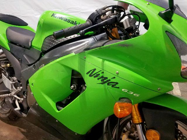 JKBZXJC126A034284 - 2006 KAWASAKI ZX636 C1 GREEN photo 9