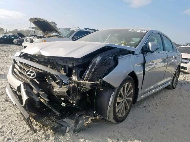 5NPE34AF5GH335257 - 2016 HYUNDAI SONATA SPO SILVER photo 2