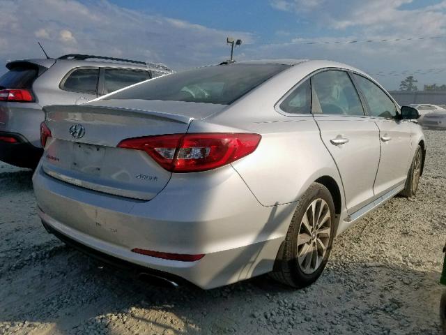 5NPE34AF5GH335257 - 2016 HYUNDAI SONATA SPO SILVER photo 4