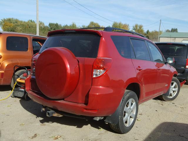 JTMZK31V876007363 - 2007 TOYOTA RAV4 LIMIT RED photo 4