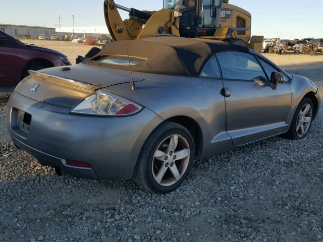 4A3AL25F68E039997 - 2008 MITSUBISHI ECLIPSE SP GRAY photo 4