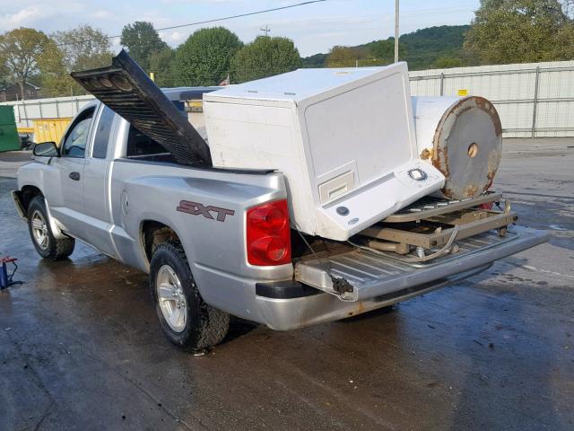 1D7HE32K08S520158 - 2008 DODGE DAKOTA SXT SILVER photo 3