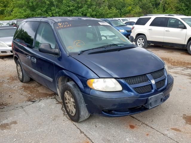 1D4GP25R26B634231 - 2006 DODGE CARAVAN SE BLUE photo 1