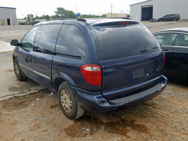 1D4GP25R26B634231 - 2006 DODGE CARAVAN SE BLUE photo 3