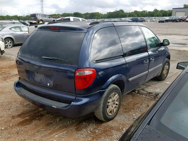 1D4GP25R26B634231 - 2006 DODGE CARAVAN SE BLUE photo 4