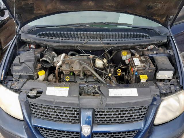 1D4GP25R26B634231 - 2006 DODGE CARAVAN SE BLUE photo 7