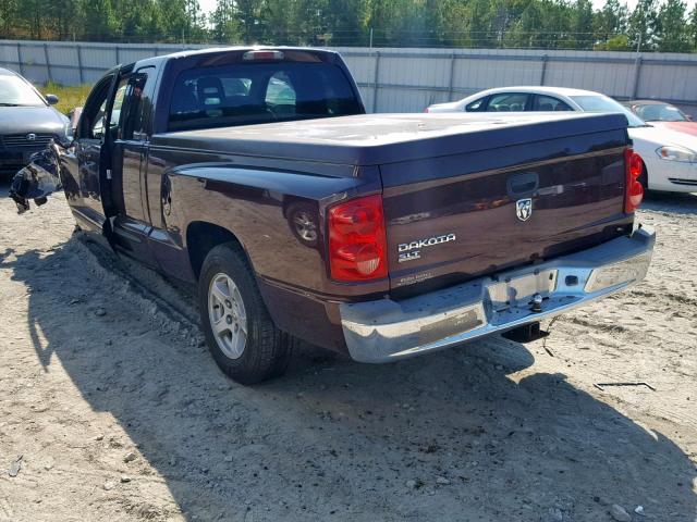 1D7HE42K85S157979 - 2005 DODGE DAKOTA SLT MAROON photo 3