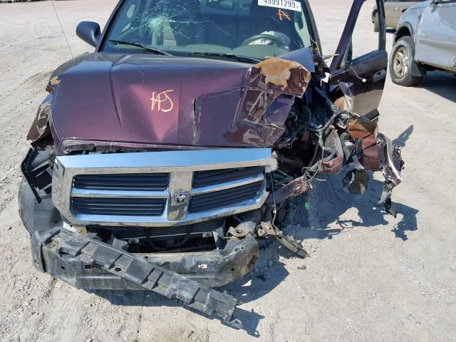 1D7HE42K85S157979 - 2005 DODGE DAKOTA SLT MAROON photo 7