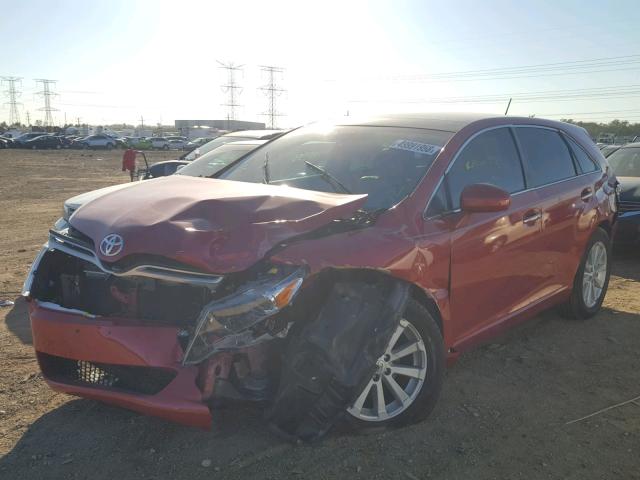 4T3ZA3BB4BU042514 - 2011 TOYOTA VENZA BASE RED photo 2