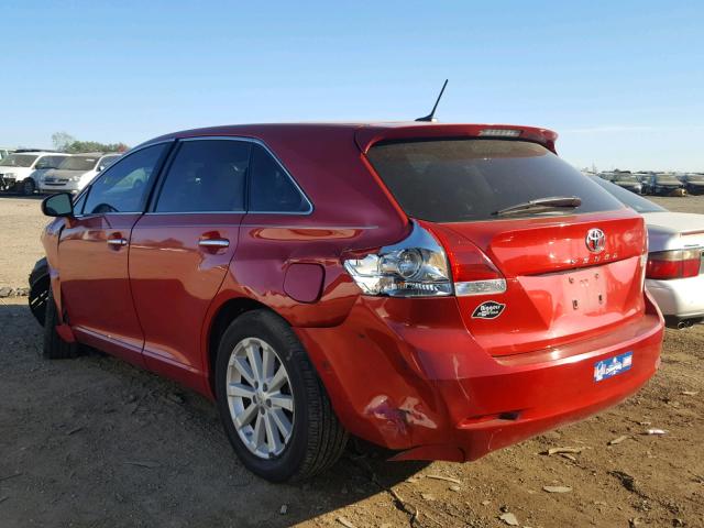 4T3ZA3BB4BU042514 - 2011 TOYOTA VENZA BASE RED photo 3