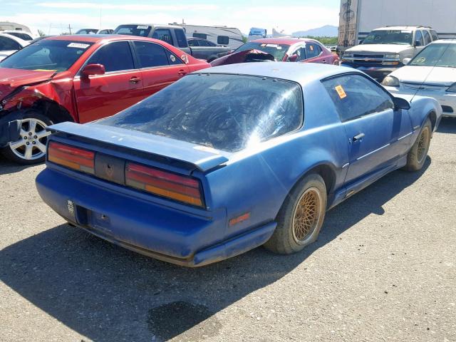 1G2FS23E0ML249222 - 1991 PONTIAC FIREBIRD B BLUE photo 4