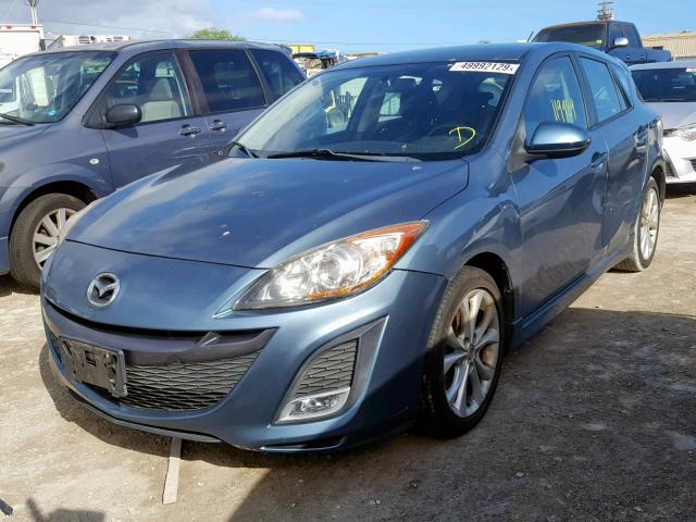 JM1BL1H51A1285258 - 2010 MAZDA 3 S BLUE photo 2