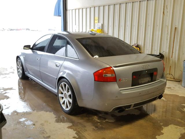 WUAPV64B23N904330 - 2003 AUDI RS6 SILVER photo 3