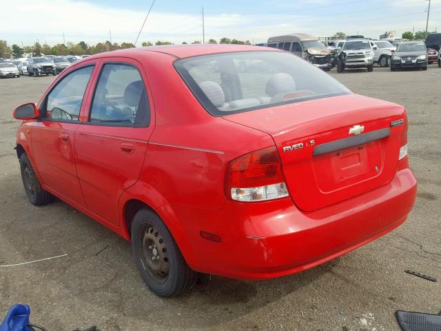 KL1TJ52614B201254 - 2004 CHEVROLET AVEO LS RED photo 3