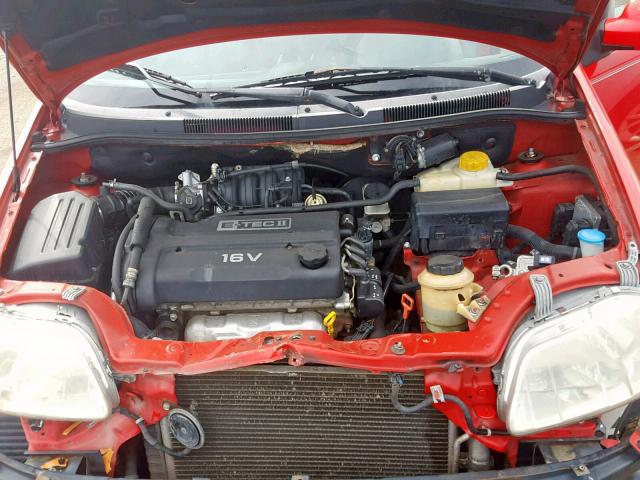 KL1TJ52614B201254 - 2004 CHEVROLET AVEO LS RED photo 7