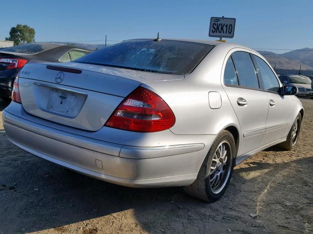 WDBUF65J24A473949 - 2004 MERCEDES-BENZ E 320 SILVER photo 4