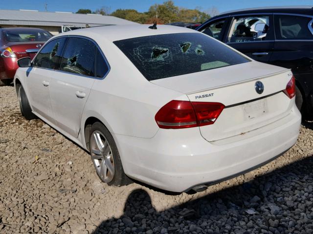 1VWBS7A30EC110392 - 2014 VOLKSWAGEN PASSAT SE WHITE photo 3