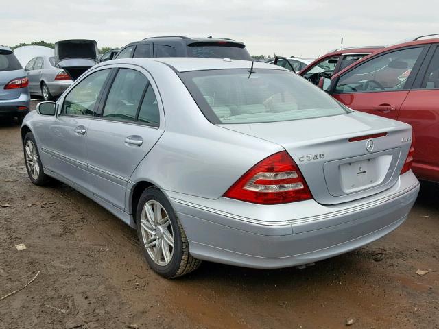 WDBRF87H46F757150 - 2006 MERCEDES-BENZ C 350 4MAT SILVER photo 3