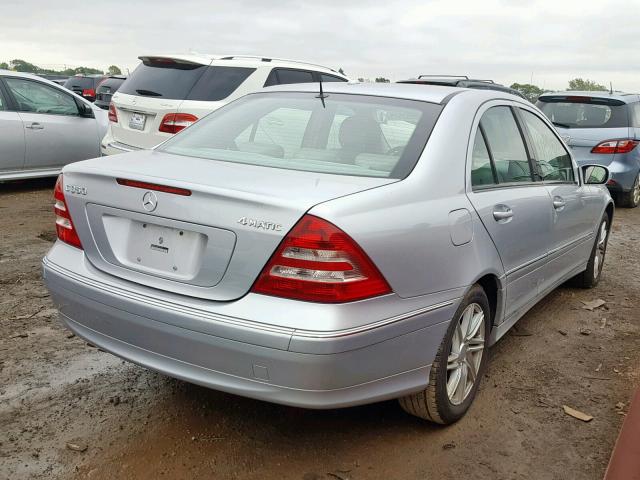 WDBRF87H46F757150 - 2006 MERCEDES-BENZ C 350 4MAT SILVER photo 4